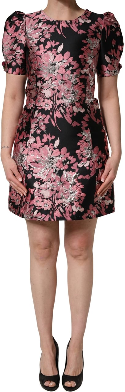 Dolce & Gabbana Multicolor Floral Brocade A-line Mini Dress Divers