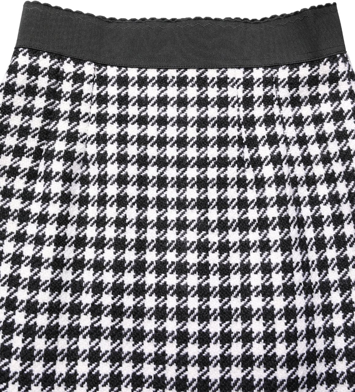 Dolce & Gabbana Black White Houndstooth HighWaist Mini Skirt Zwart