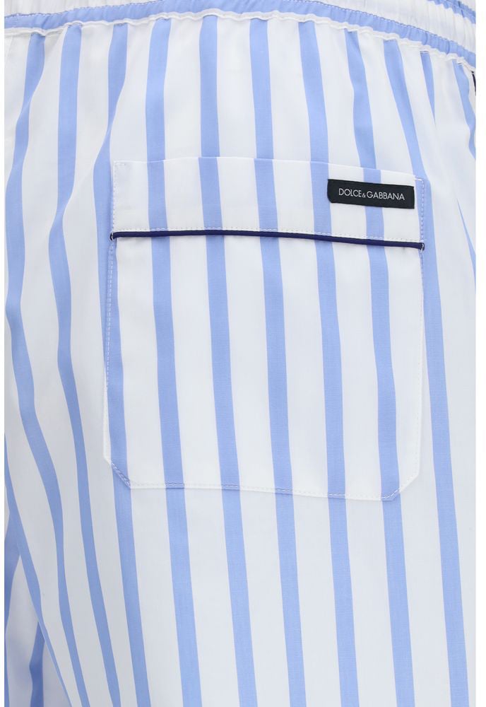 Dolce & Gabbana Blue Cotton Bermuda Shorts Blauw