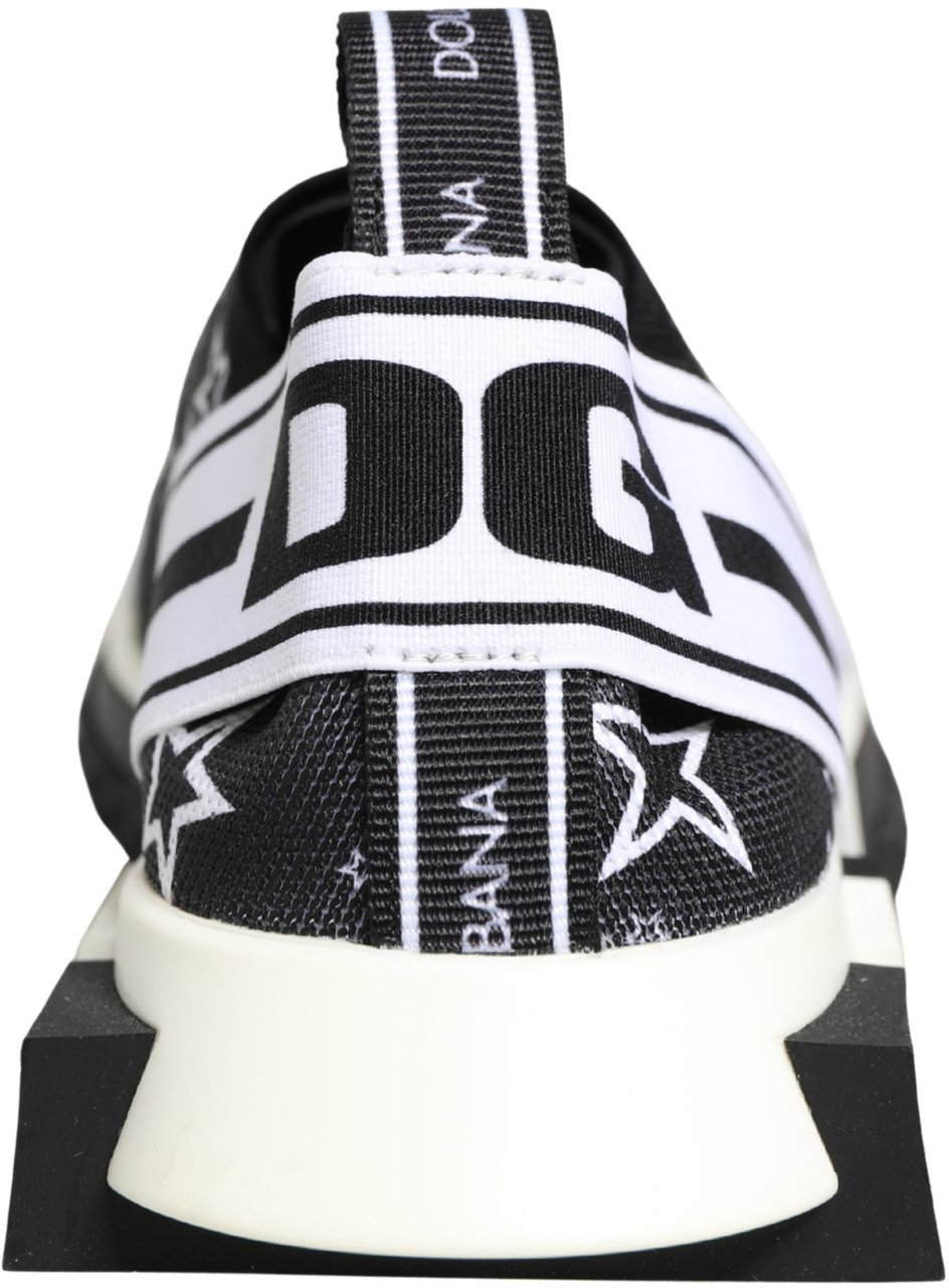 Dolce & Gabbana Black Stars Logo SORRENTO Sneakers Shoes Zwart
