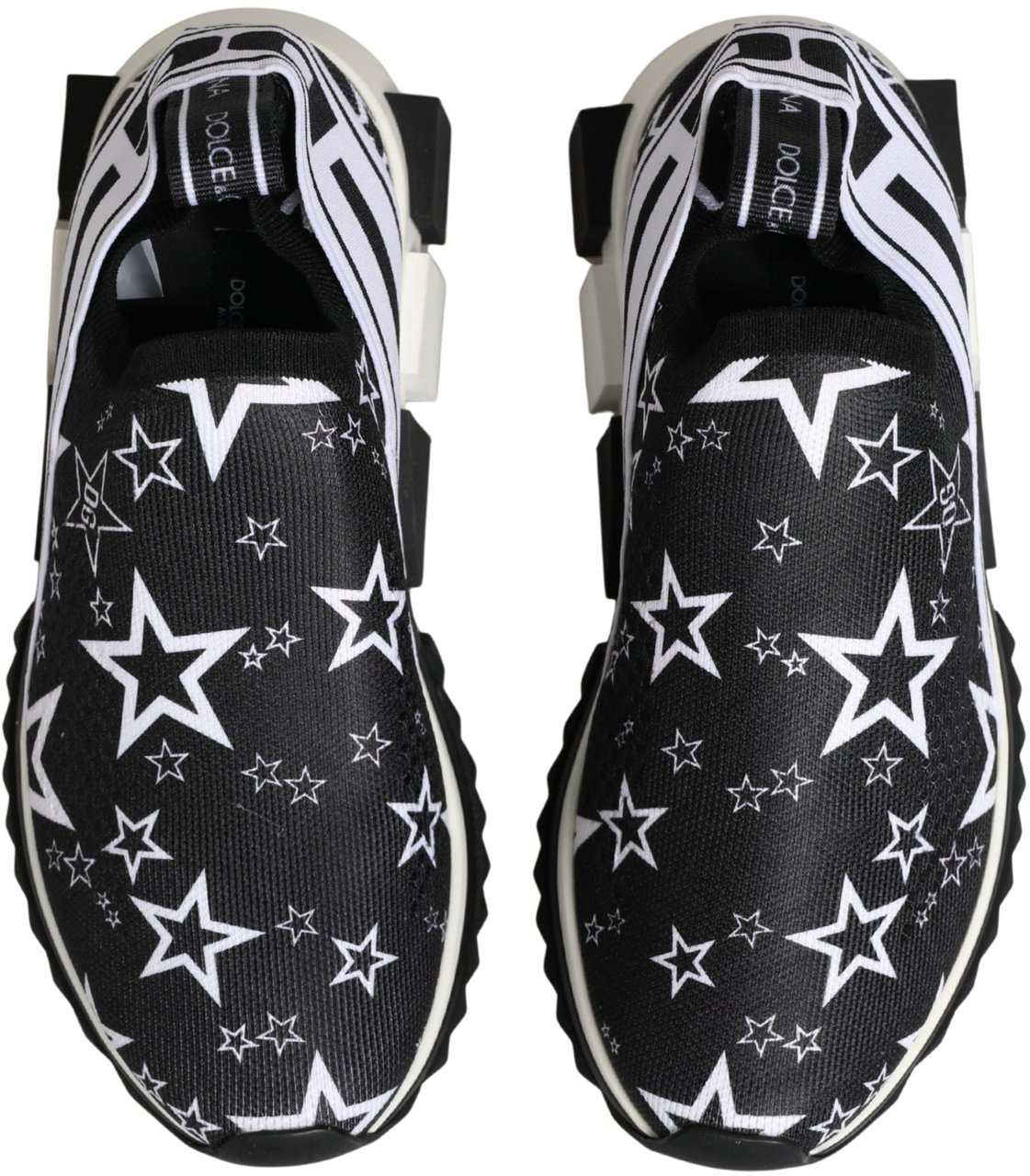 Dolce & Gabbana Black Stars Logo SORRENTO Sneakers Shoes Zwart