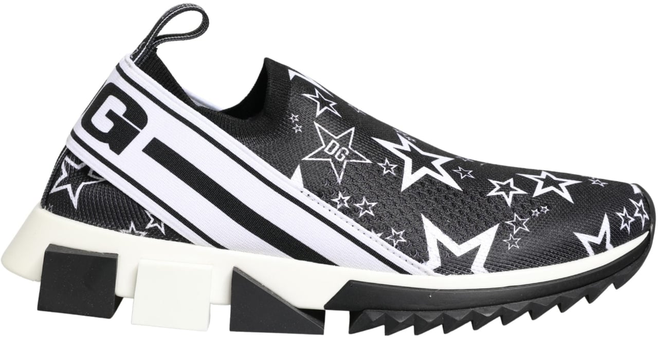 Dolce & Gabbana Black Stars Logo SORRENTO Sneakers Shoes Zwart