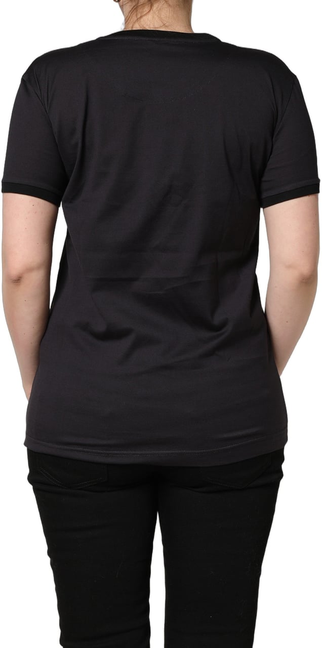 Dolce & Gabbana Black #IAMACHRISTMASTREE Print Cotton T-shirt Zwart