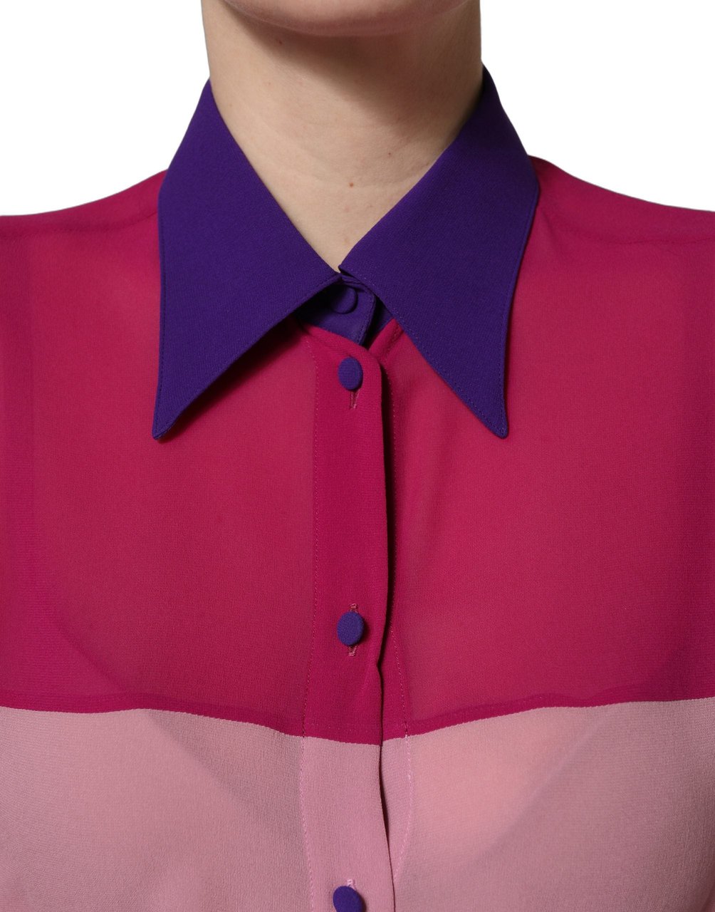 Dolce & Gabbana Multicolor Silk Patchwork Shirt Blouse Top Divers