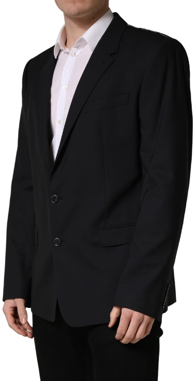 Dolce & Gabbana Blue Single Breasted 2 Button Suit Jacket Navy
