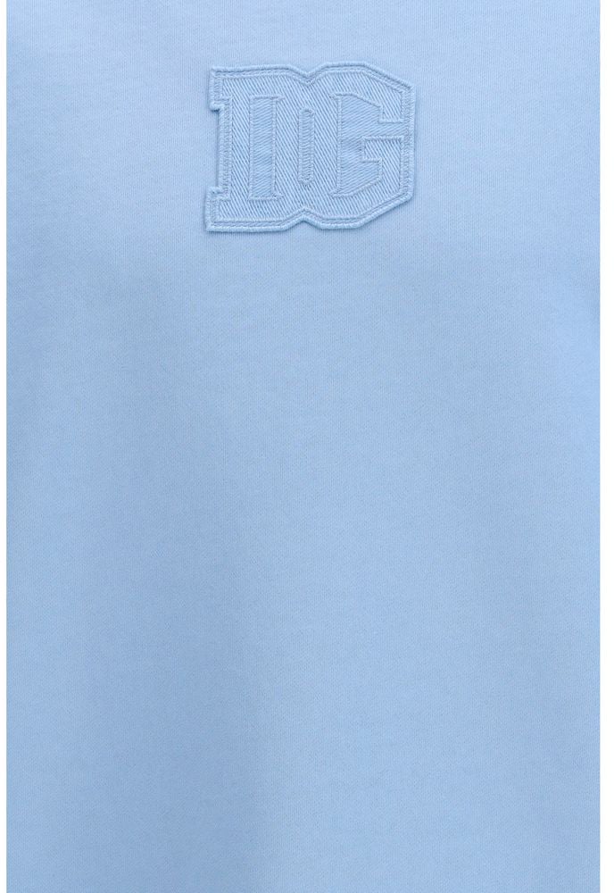 Dolce & Gabbana Blue Cotton Sweatshirt Blauw