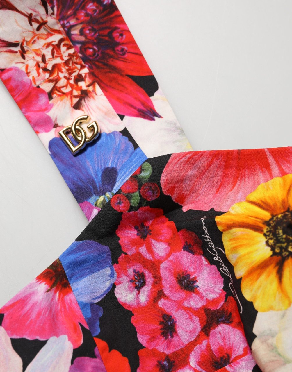 Dolce & Gabbana Multicolor Floral Cropped Bustier Tank Top Divers