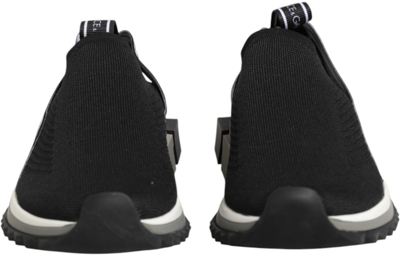Dolce & Gabbana Black Slip On Sorrento Low Top Sneakers Shoes Zwart