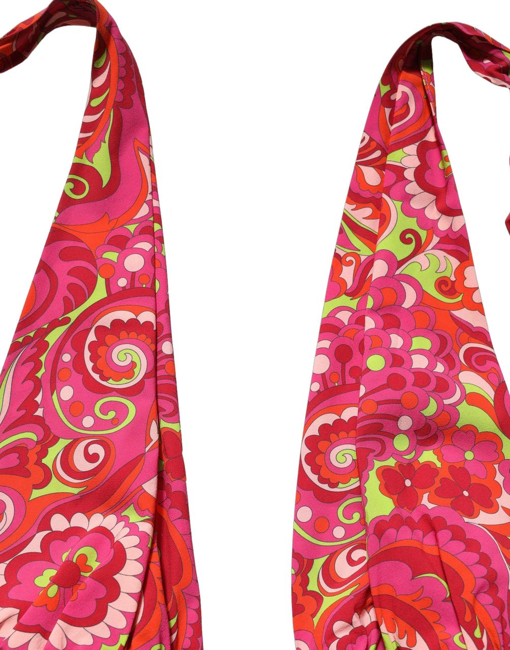 Dolce & Gabbana Red Paisley Silk Halter Neck Crop Tank Top Rood