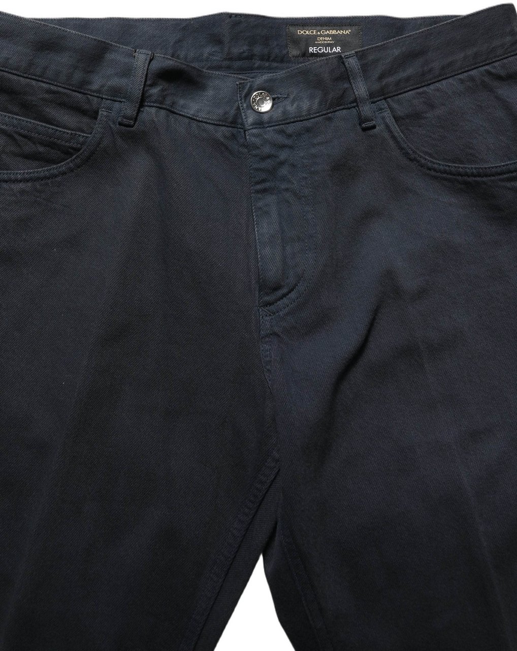 Dolce & Gabbana Black Cotton Mid Waist Skinny Men Denim Jeans Zwart