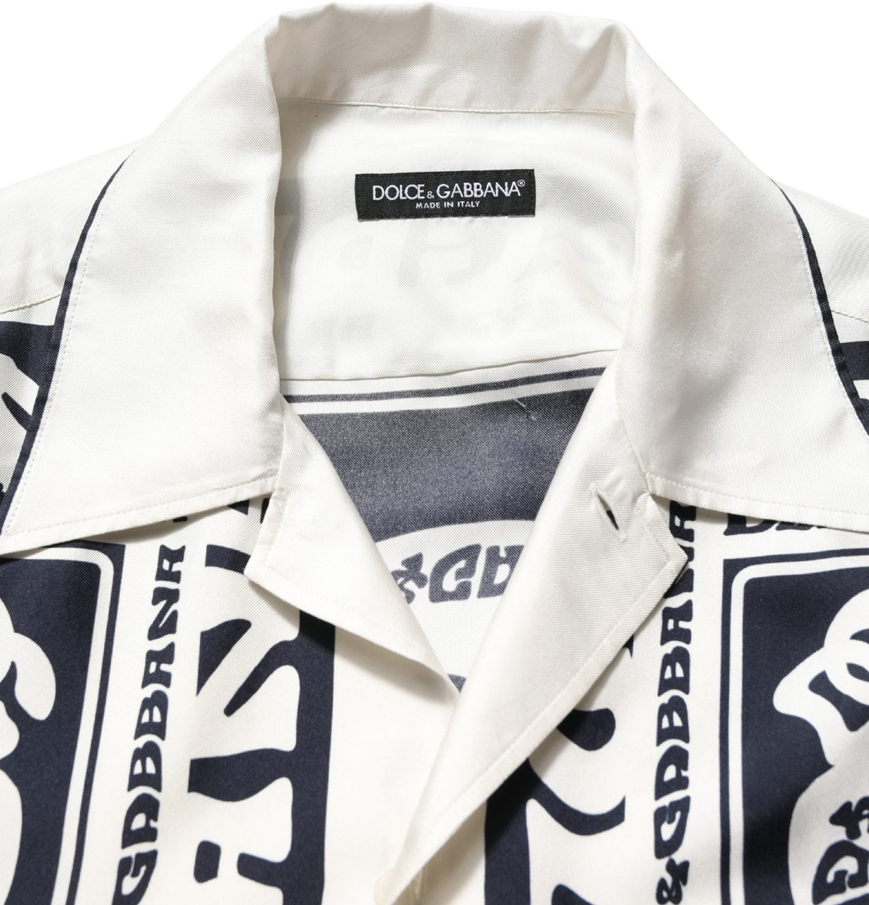 Dolce & Gabbana Black White Logo Bandana Short Sleeves Shirt Divers