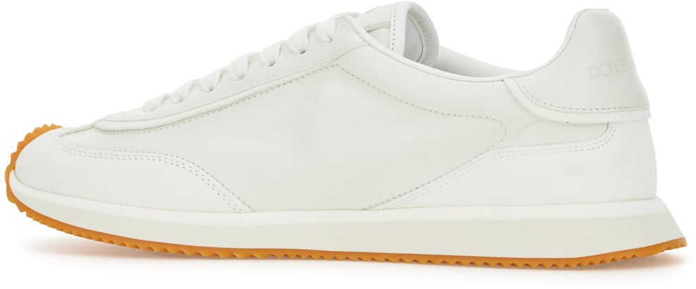 Dolce & Gabbana Dolce&gabbana White leather and suede Cushion sneakers Wit