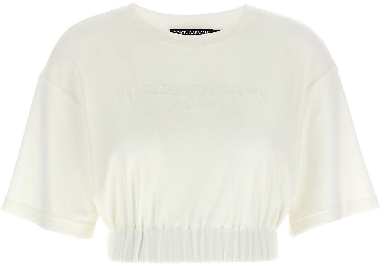 Dolce & Gabbana White Cotton T-Shirt Wit