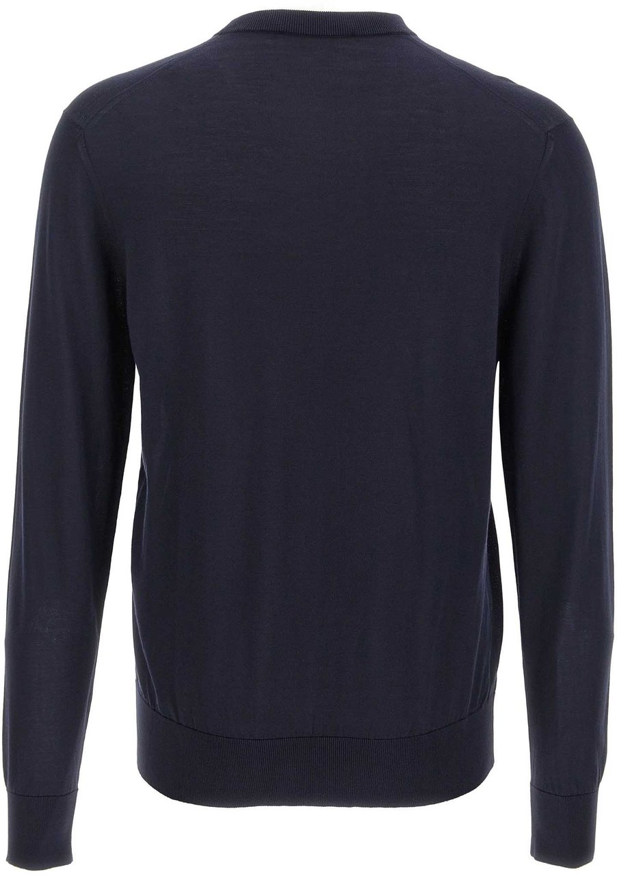 Dolce & Gabbana Blue Silk Cardigan Blauw