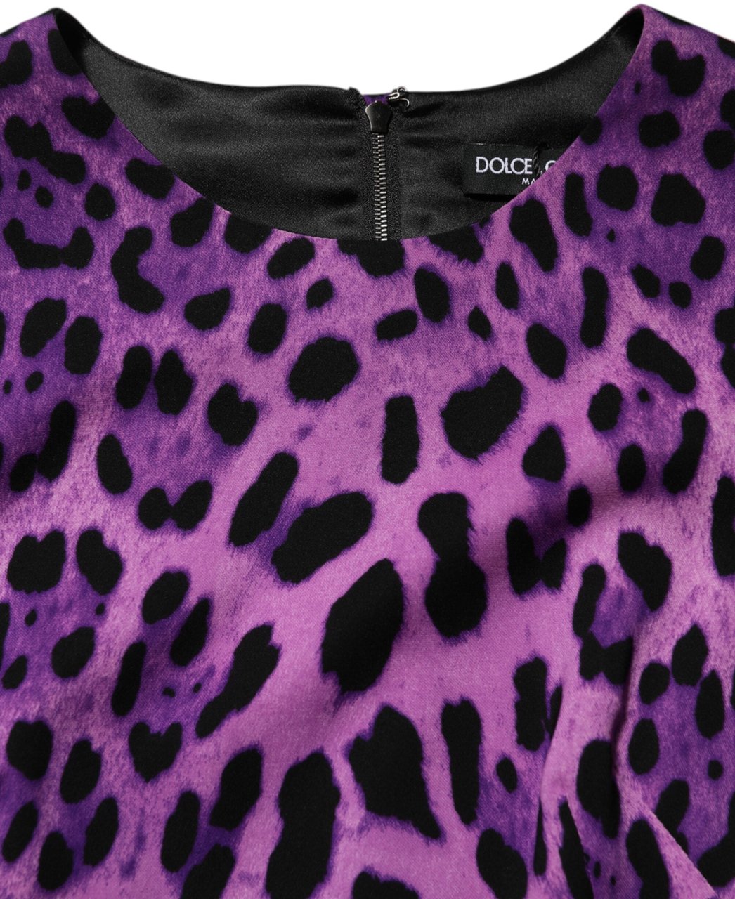 Dolce & Gabbana Violet Leopard Sheath Bodycon Mini Dress Paars