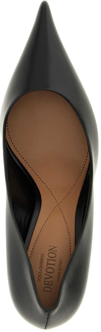 Dolce & Gabbana Black Calfskin High Heel Pumps Zwart