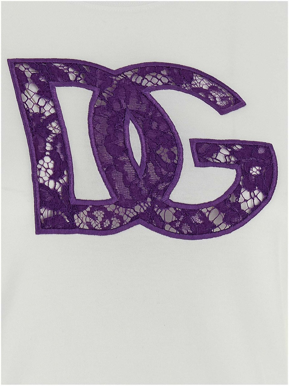 Dolce & Gabbana White Cotton T-Shirt Roze