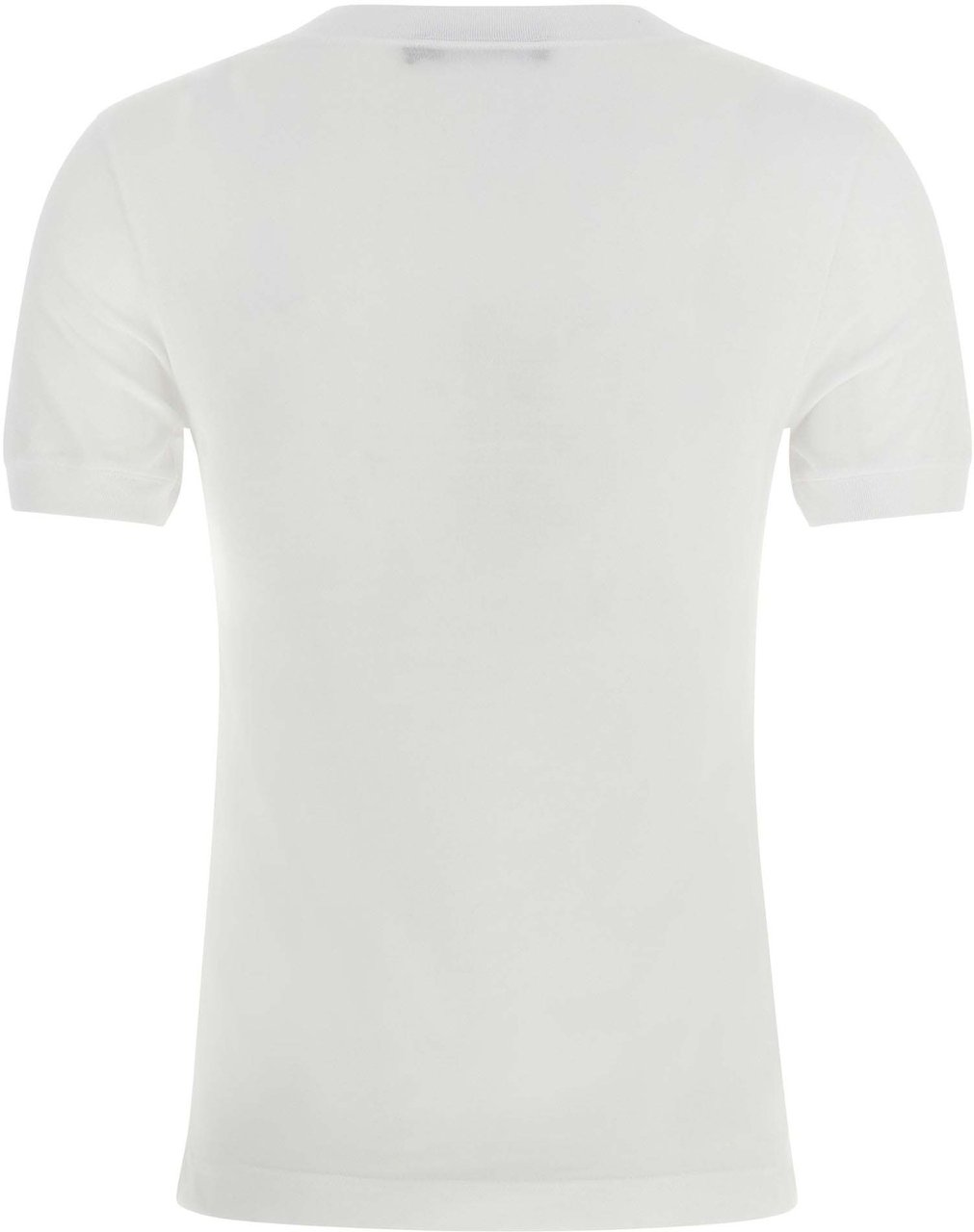 Dolce & Gabbana White Cotton T-Shirt Roze
