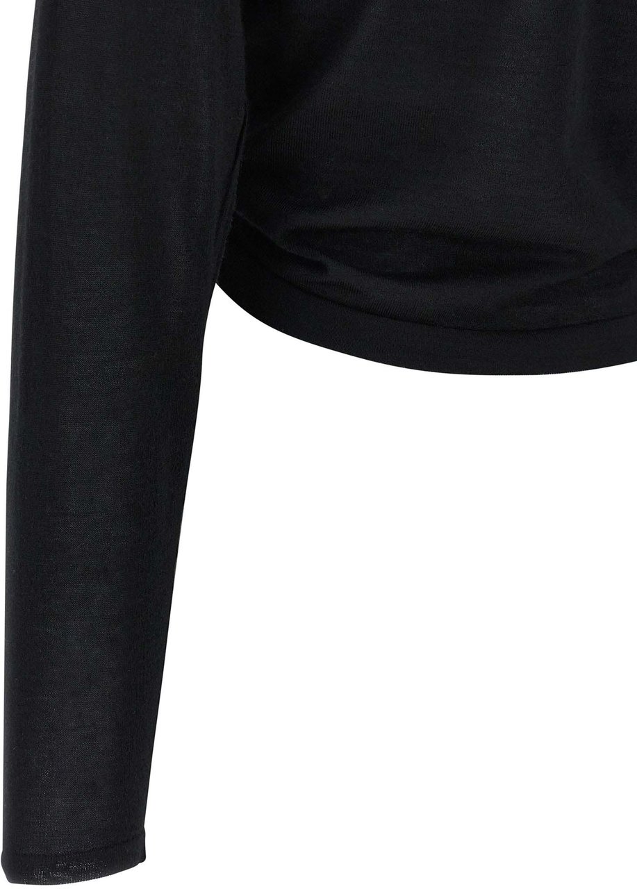 Dolce & Gabbana Black Cashmere Cardigan Zwart