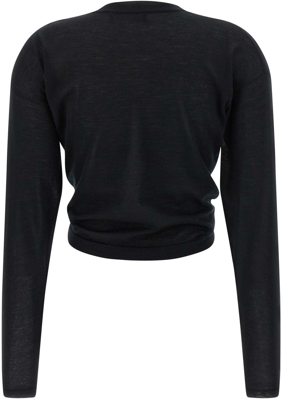 Dolce & Gabbana Black Cashmere Cardigan Zwart