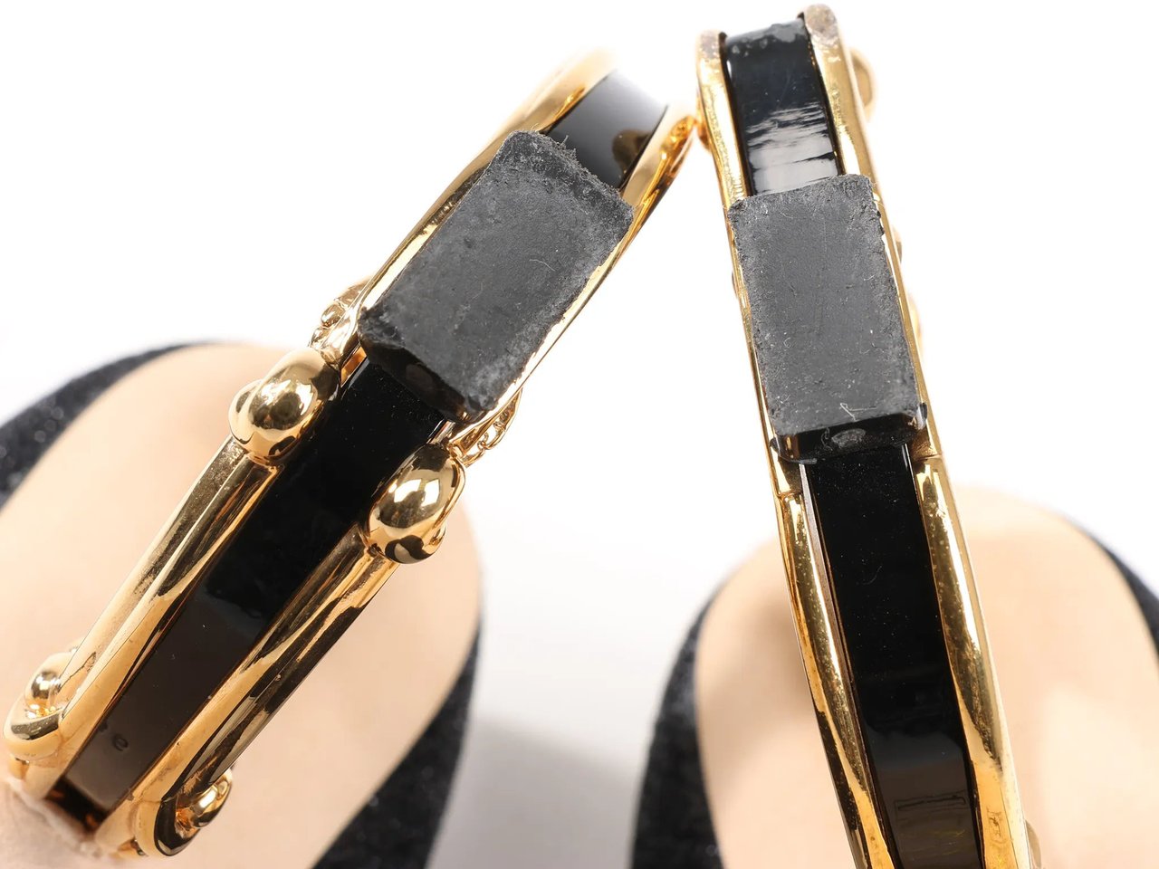 Dolce & Gabbana Dolce & Gabbana Cloth x Glitter DG logo Mary Jane Heels Baroque in Black, Size 36 EU Zwart