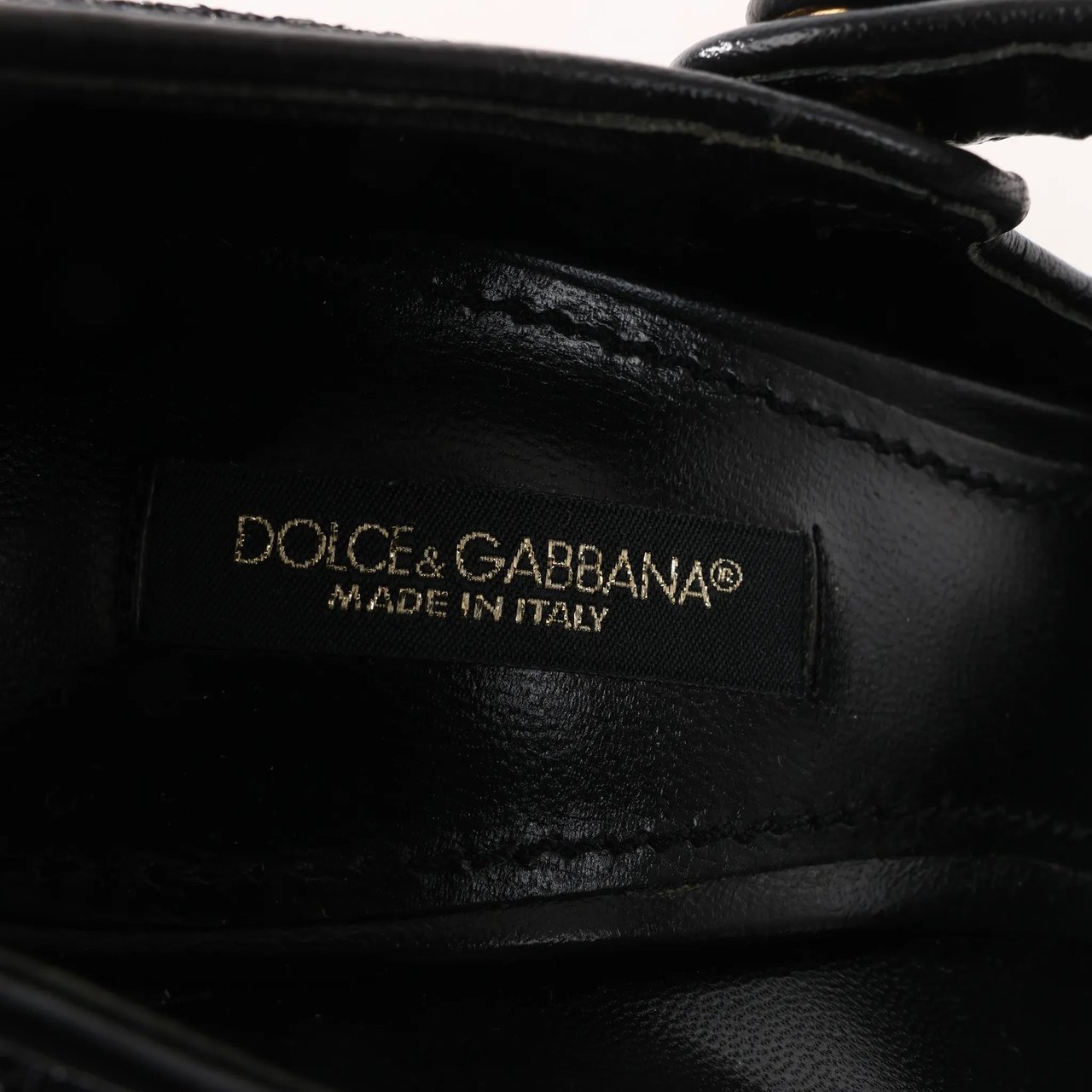 Dolce & Gabbana Dolce & Gabbana Cloth x Glitter DG logo Mary Jane Heels Baroque in Black, Size 36 EU Zwart