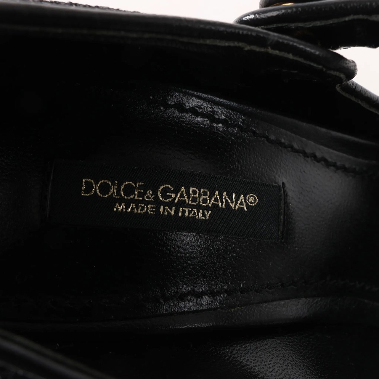 Dolce & Gabbana Dolce & Gabbana Cloth x Glitter DG logo Mary Jane Heels Baroque in Black, Size 36 EU Zwart