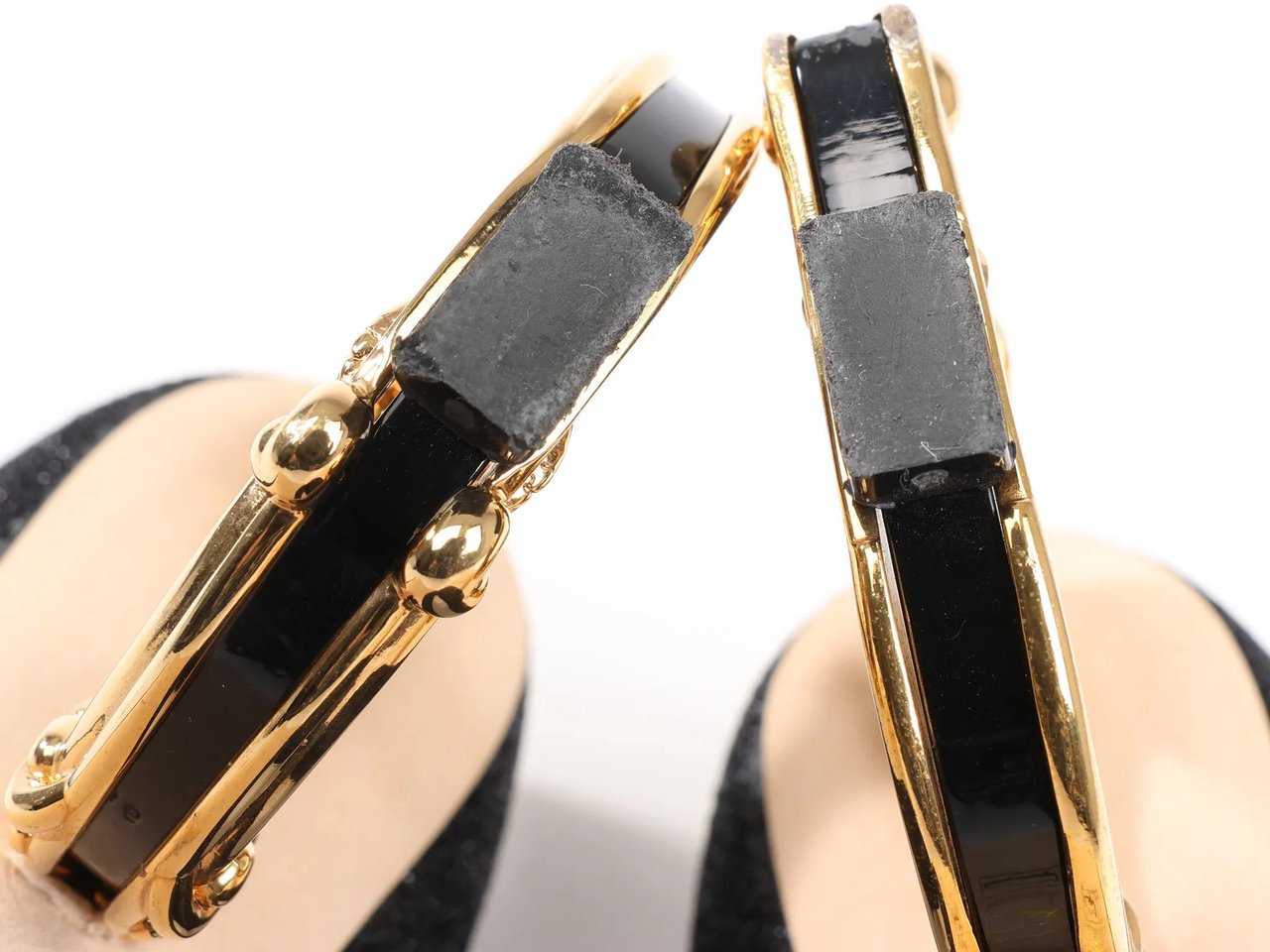 Dolce & Gabbana Dolce & Gabbana Cloth x Glitter DG logo Mary Jane Heels Baroque in Black, Size 36 EU Zwart