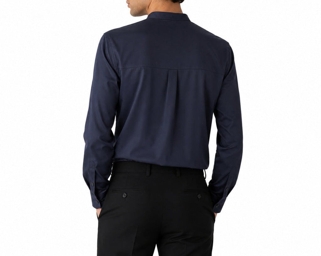 Dolce & Gabbana Shirt Colletto Coreano Blauw