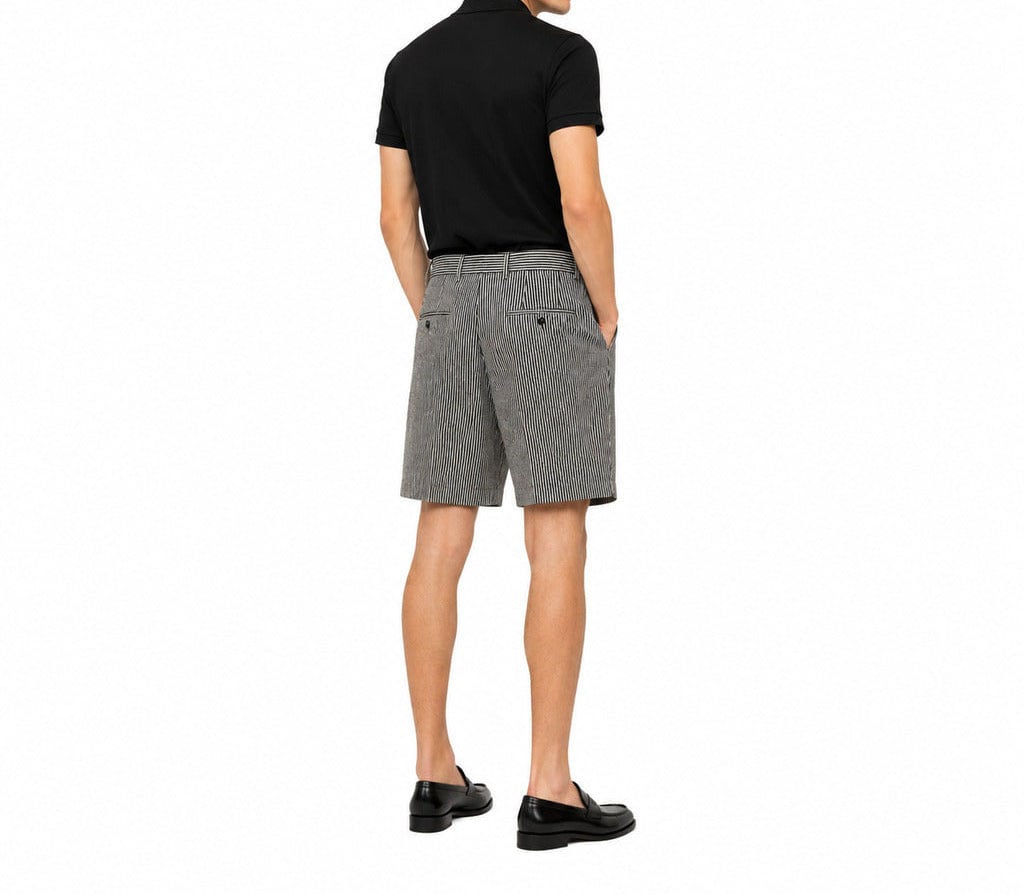 Dolce & Gabbana Bermuda Shorts Striped Zwart