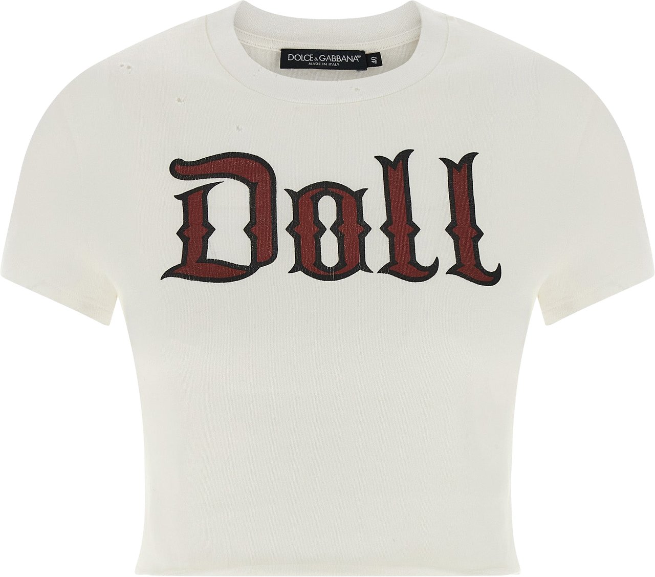 Dolce & Gabbana White Cotton T-Shirt Wit