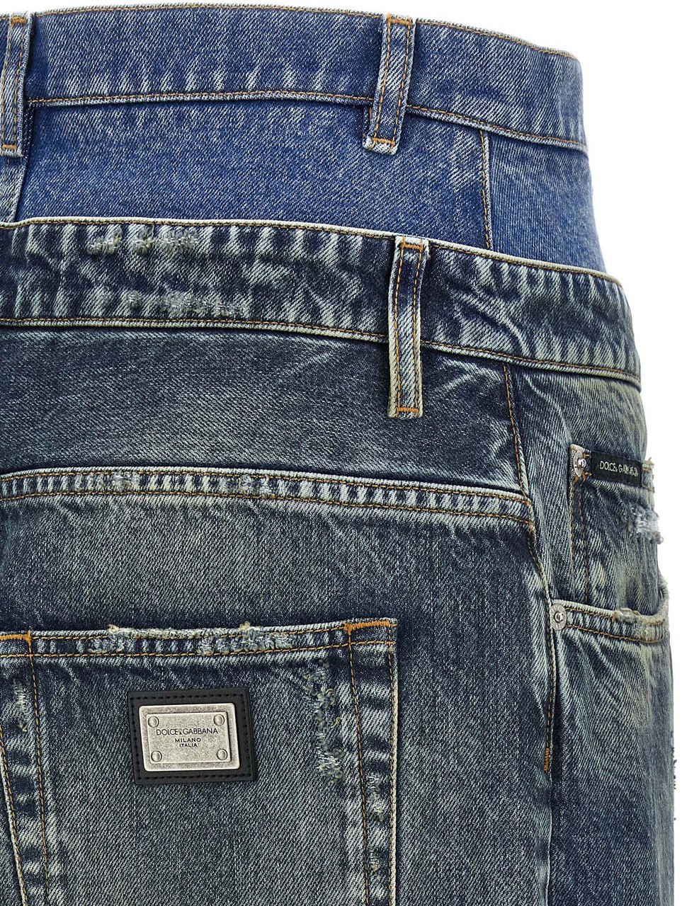 Dolce & Gabbana Blue Cotton Jeans Denim Blauw