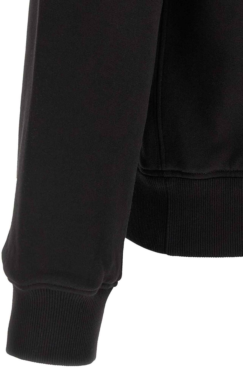 Dolce & Gabbana Black Cotton Sweatshirt Zwart