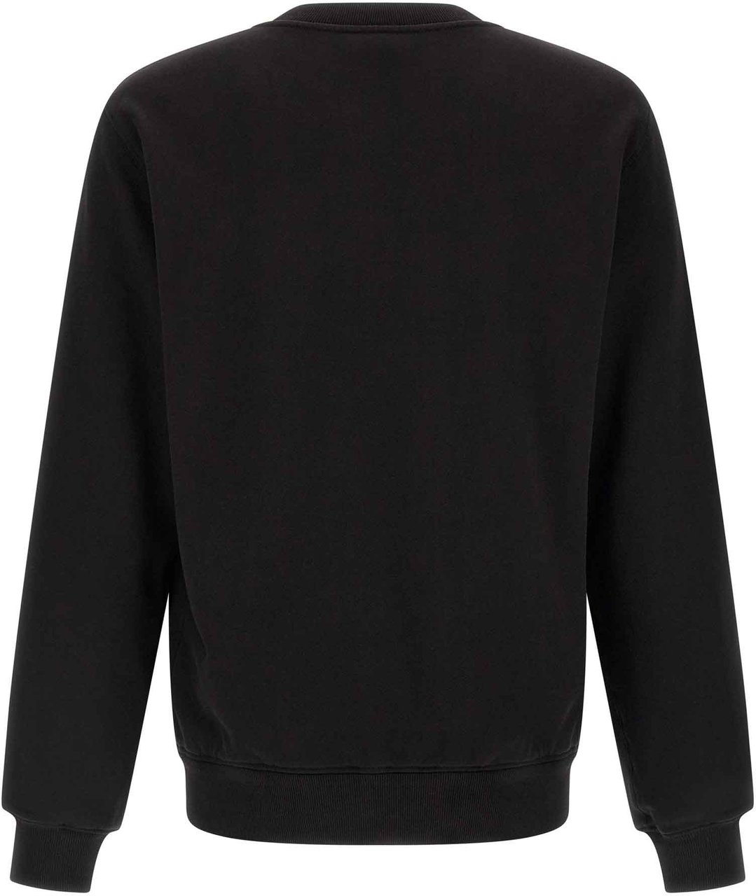 Dolce & Gabbana Black Cotton Sweatshirt Zwart
