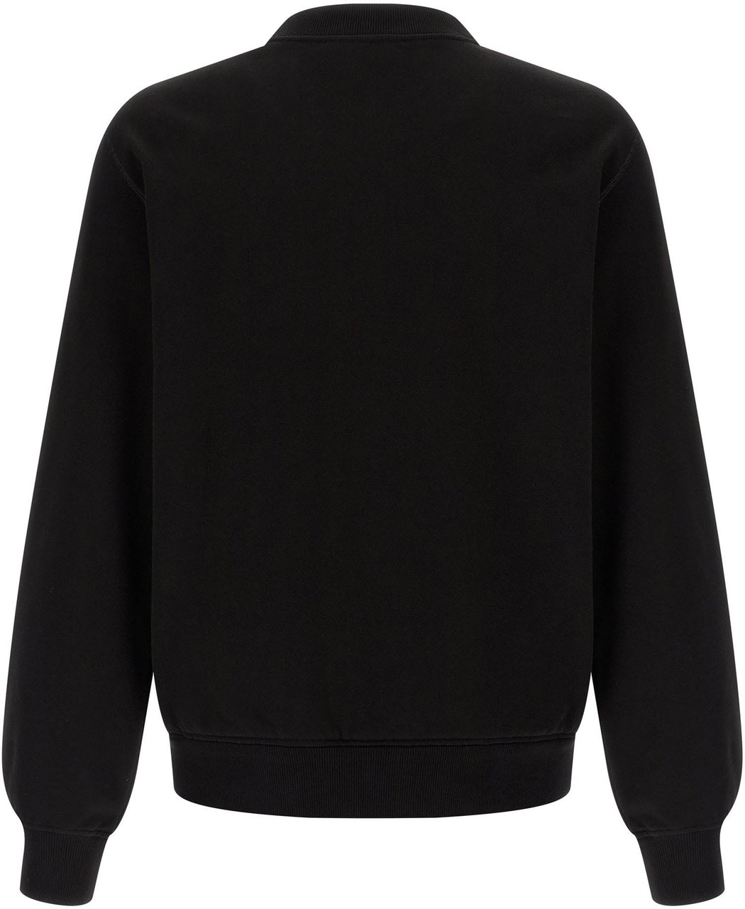 Dolce & Gabbana Black Cotton Sweatshirt Zwart
