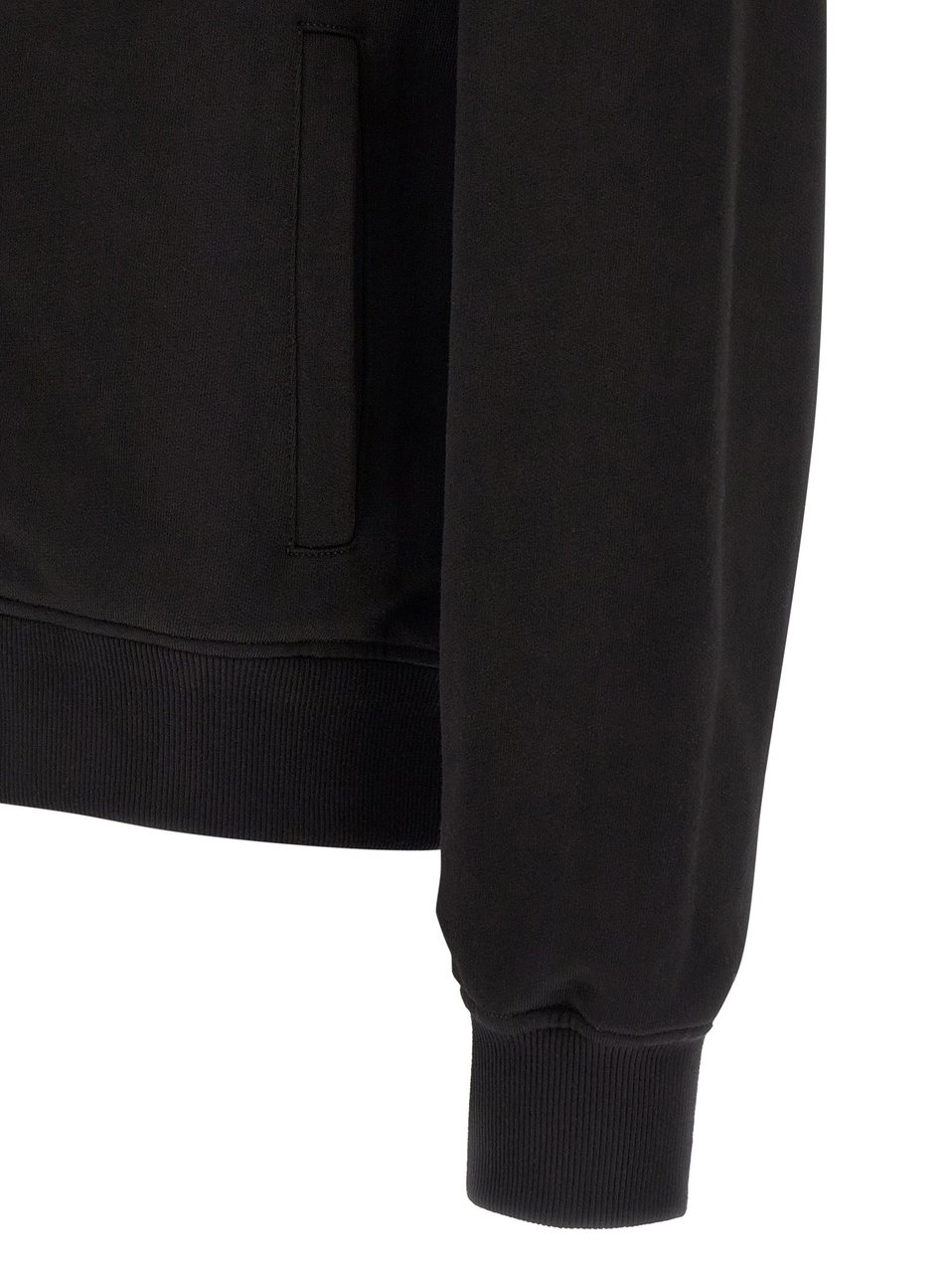 Dolce & Gabbana Black Cotton Sweatshirt Zwart