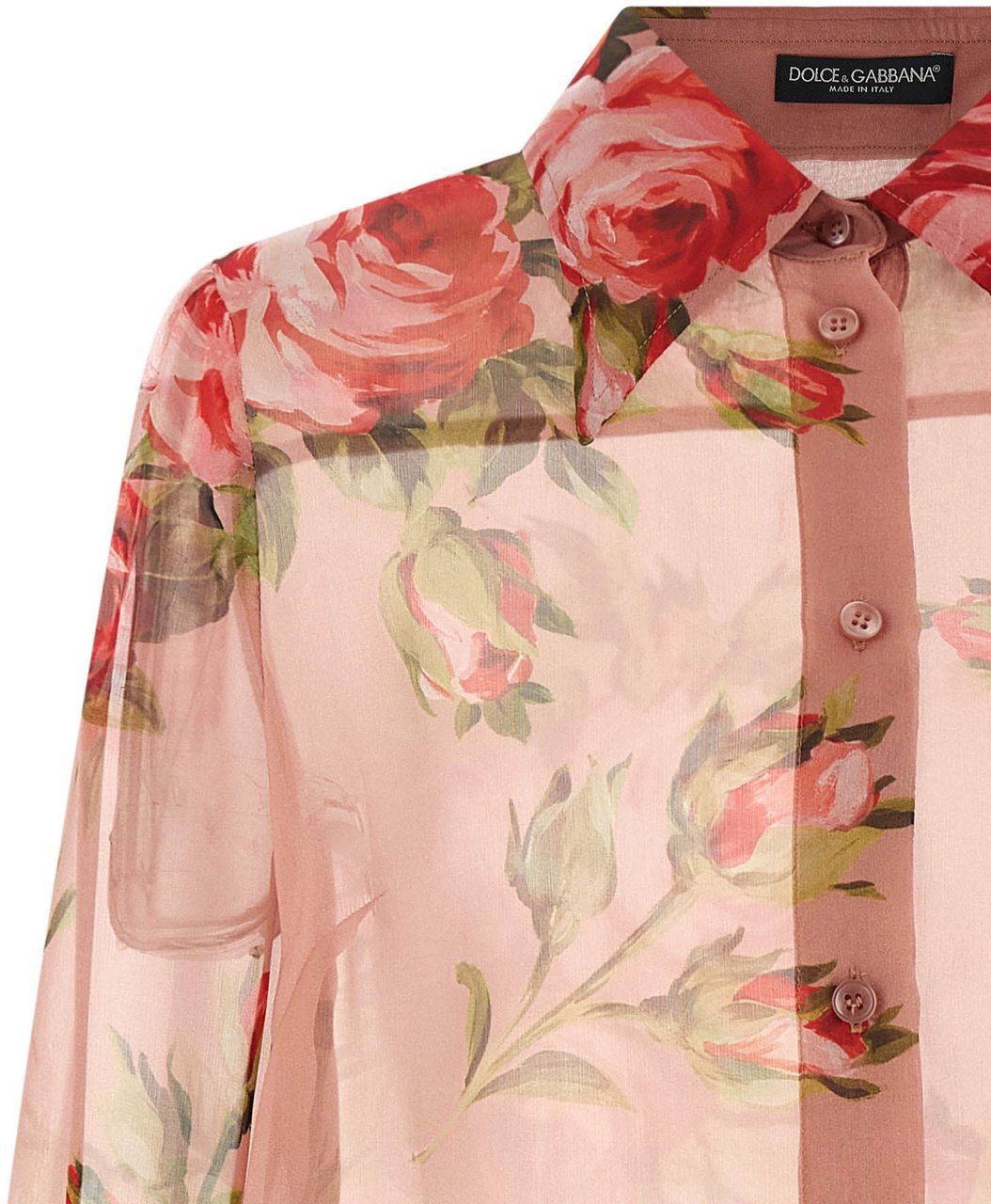 Dolce & Gabbana Multicolor Silk Blouse Roze