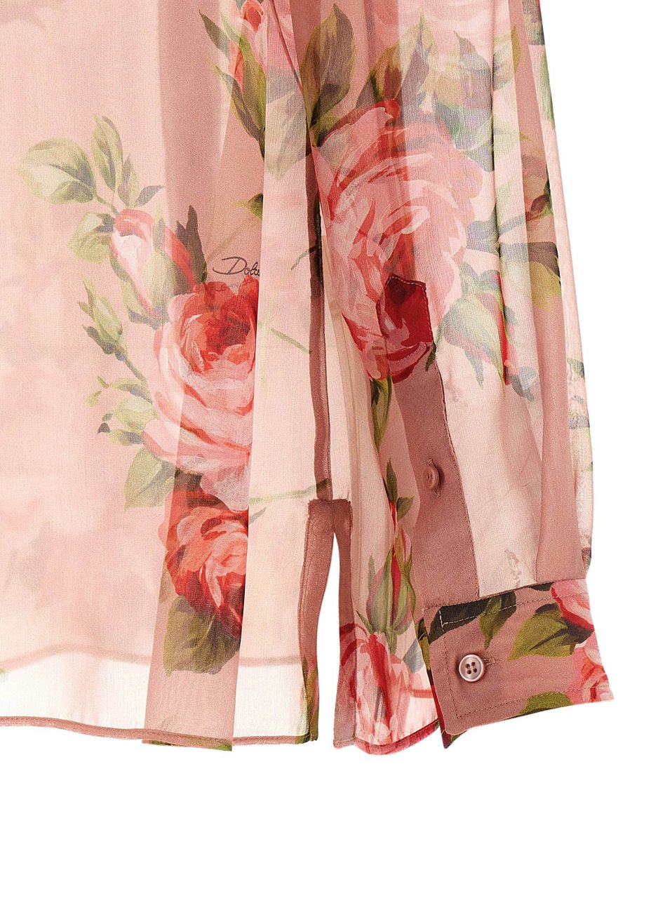 Dolce & Gabbana Multicolor Silk Blouse Roze