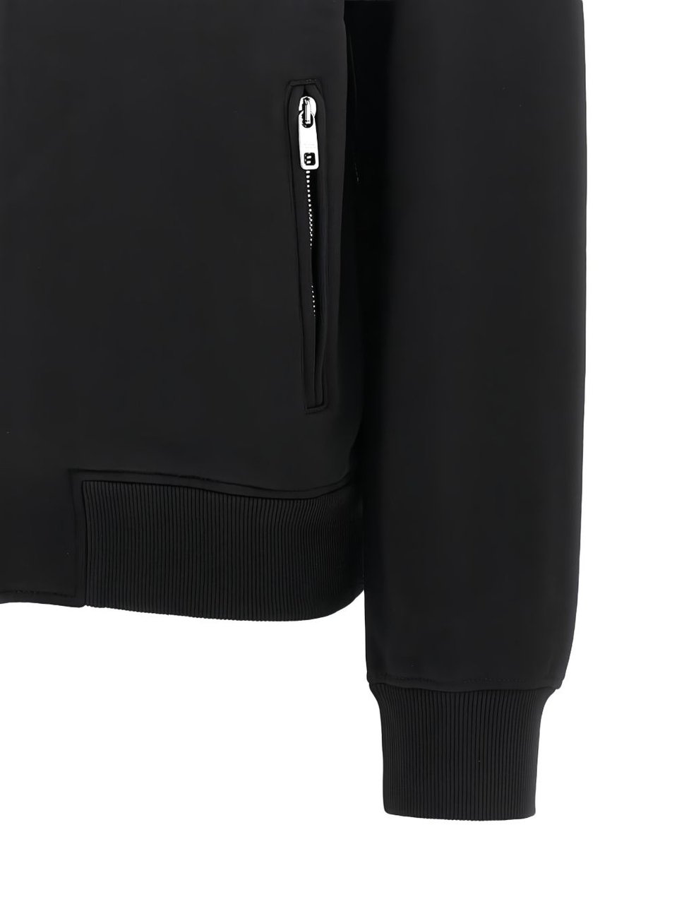 Dolce & Gabbana Black Minimalist Zippered Hoodie Zwart