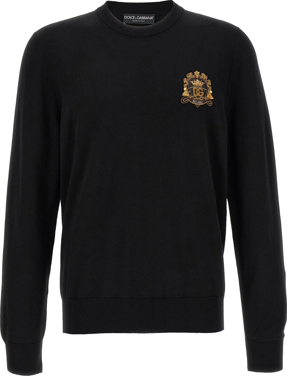 Dolce & Gabbana Black Virgin Wool Cardigan Zwart