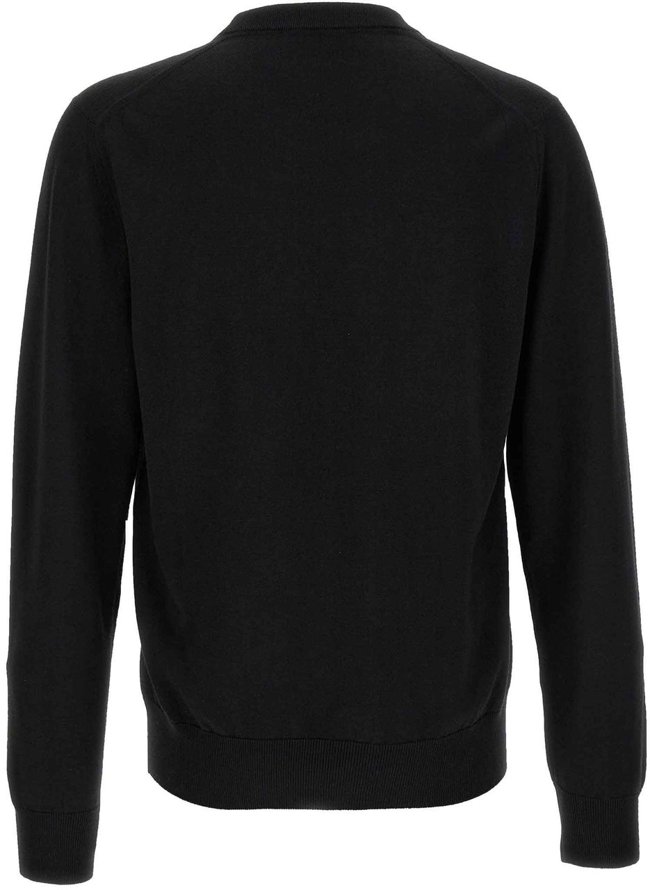 Dolce & Gabbana Black Virgin Wool Cardigan Zwart