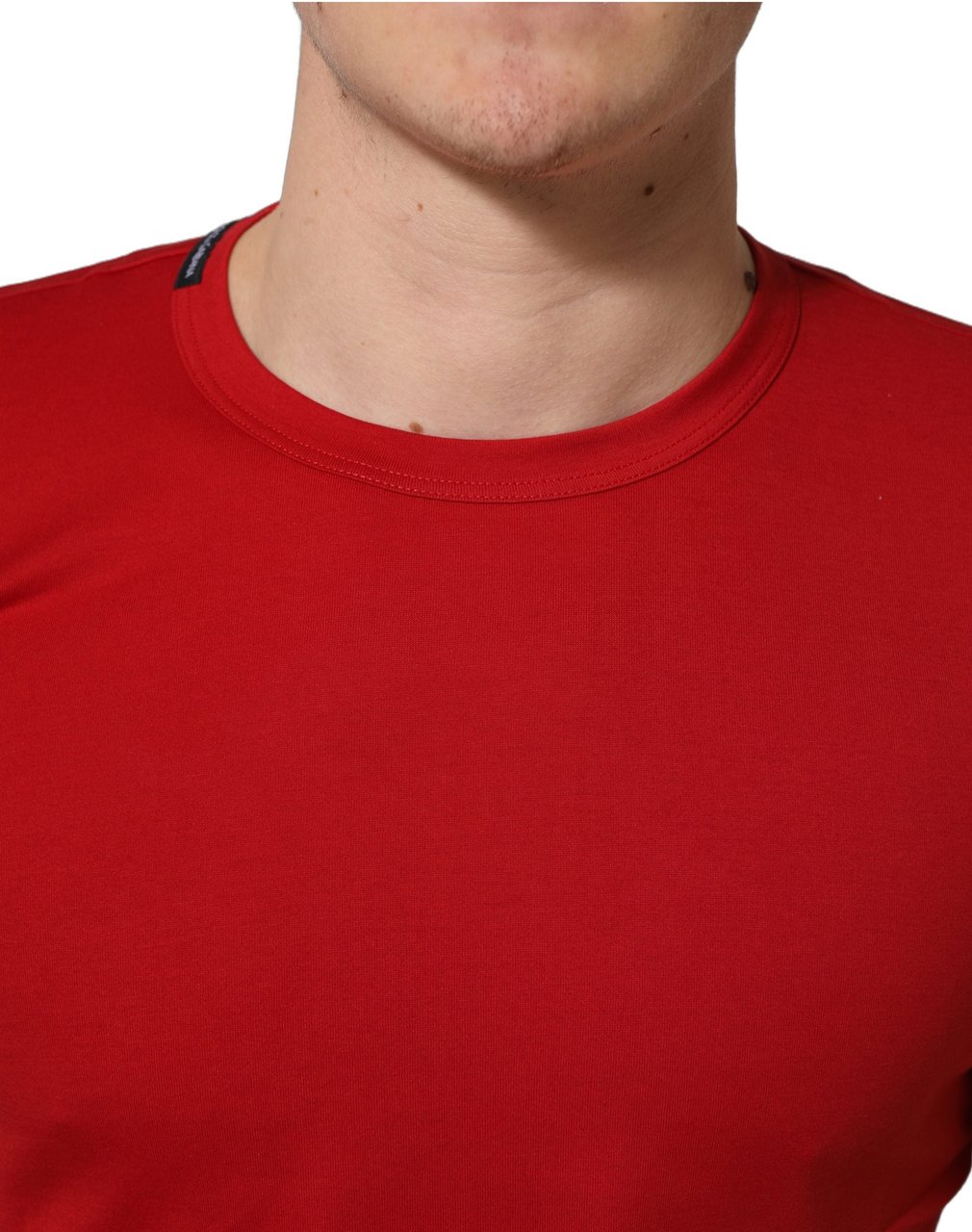 Dolce & Gabbana Red Goodluck 2023 Cotton Crew Neck T-shirt Rood