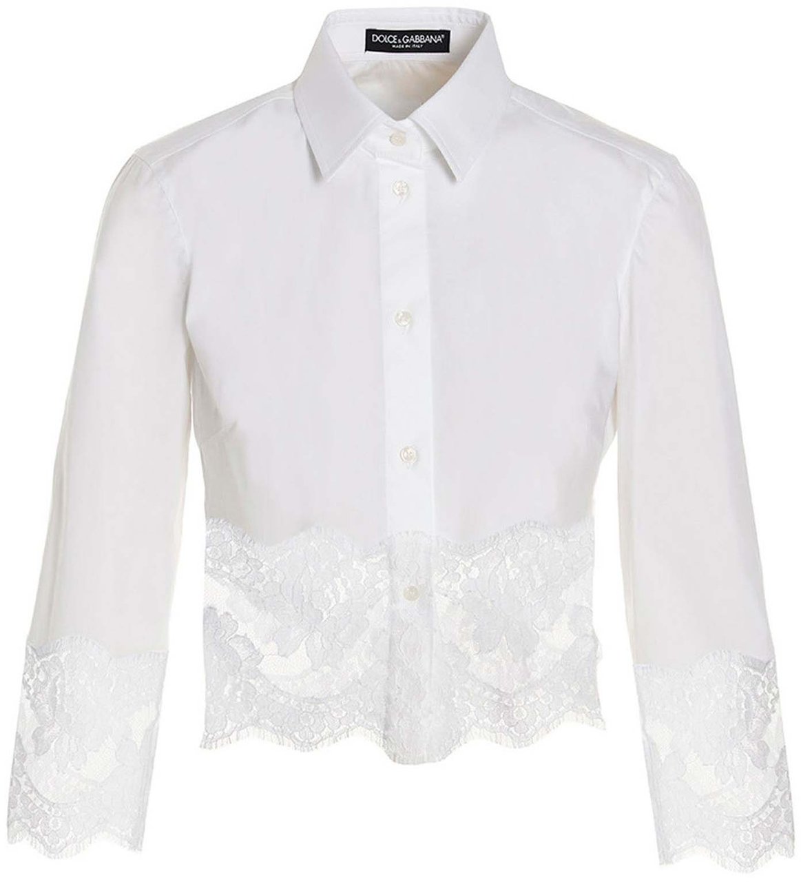 Dolce & Gabbana White Cotton Blouse Wit