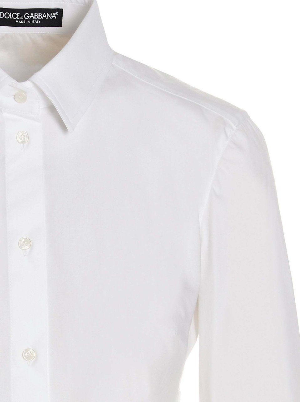 Dolce & Gabbana White Cotton Blouse Wit