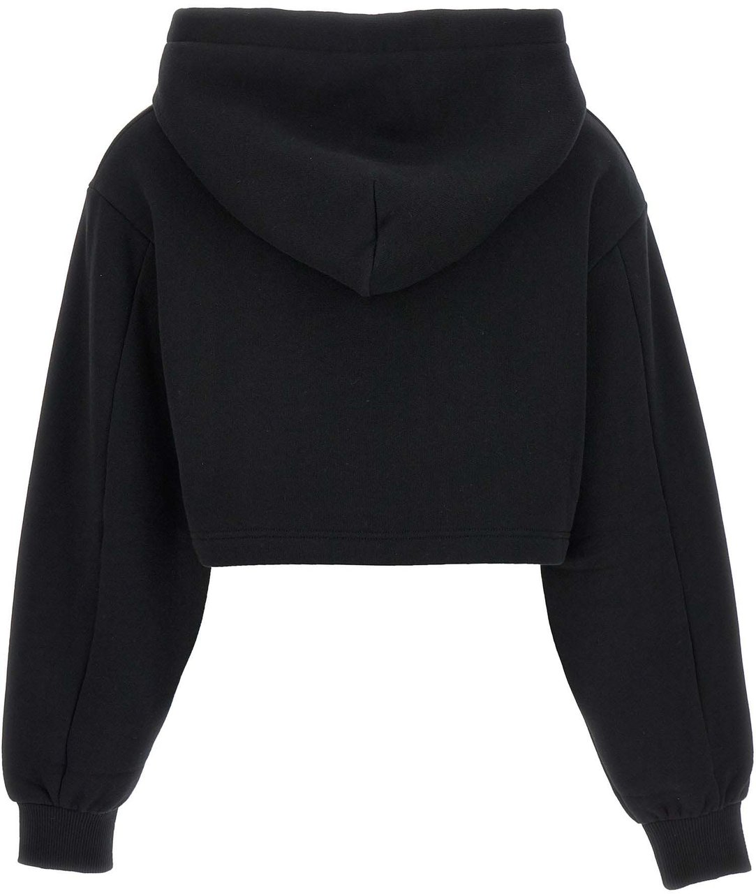 Dolce & Gabbana Black Cotton Hoodie Zwart