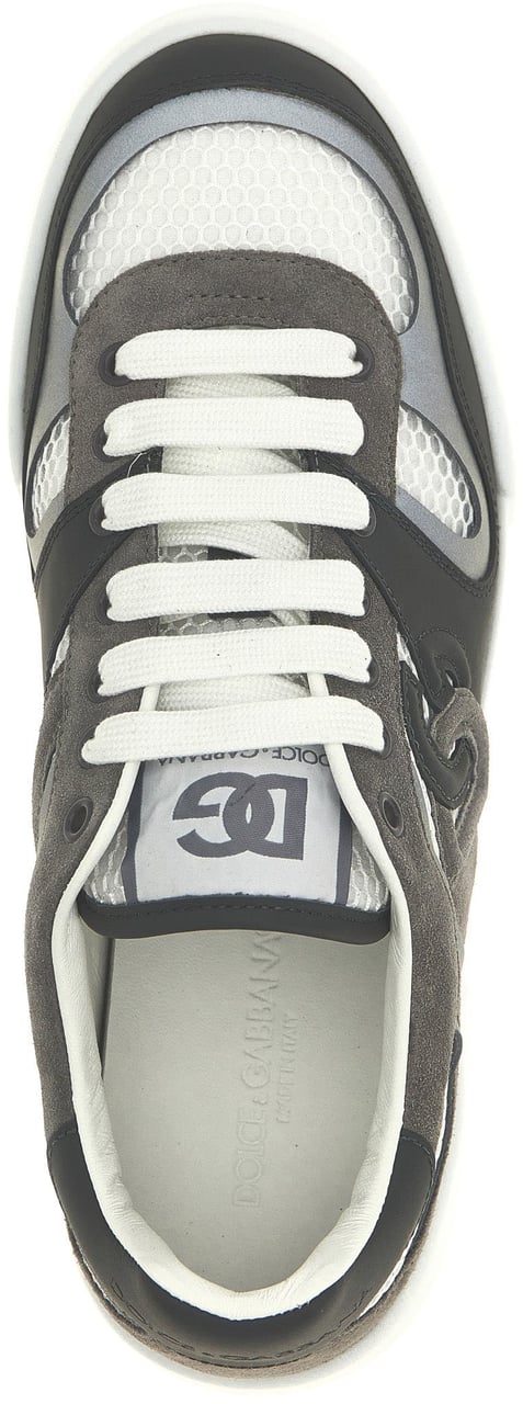Dolce & Gabbana Gray Calfskin Athletic Sneakers Grijs