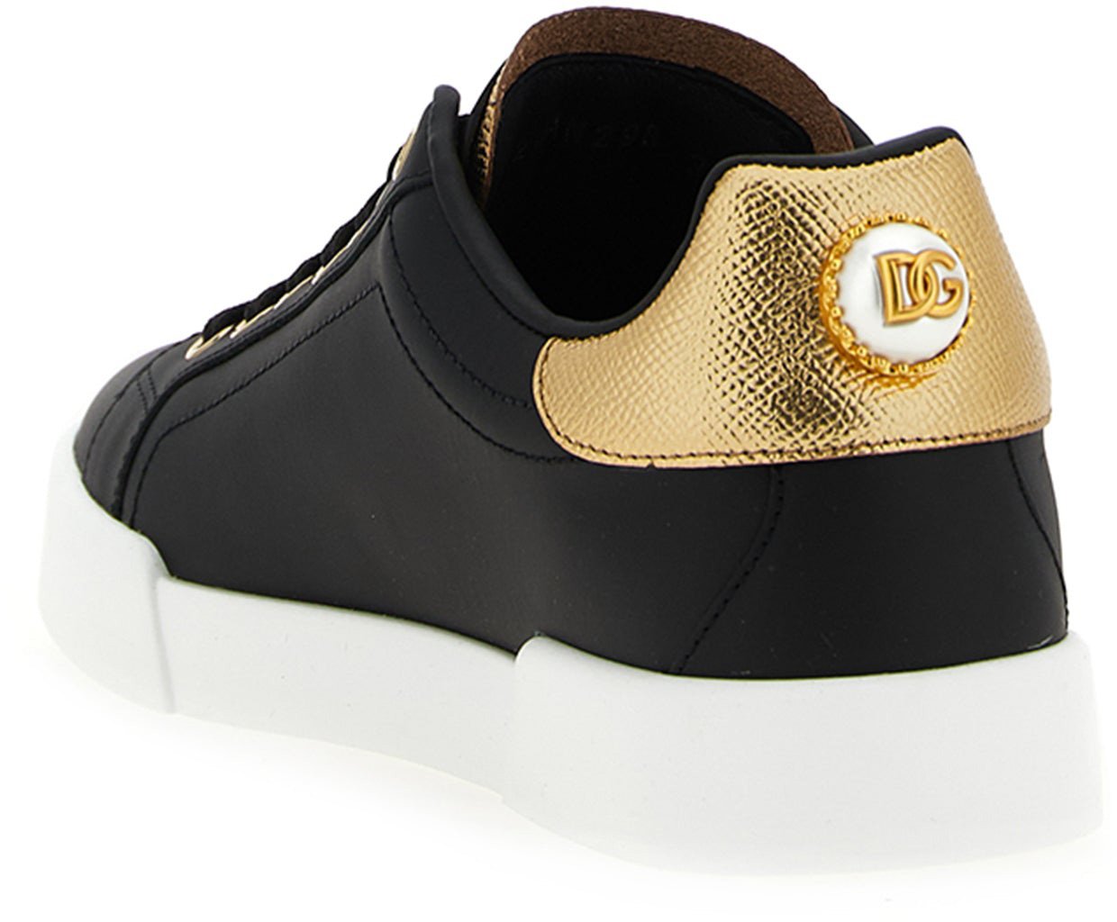 Dolce & Gabbana Black Calfskin Sneakers Zwart