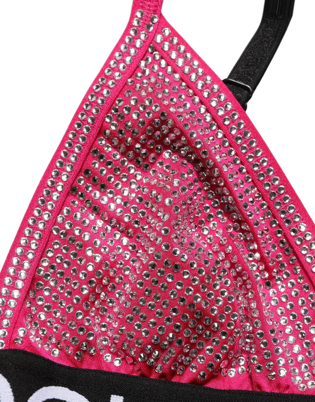 Dolce & Gabbana Pink Crystal Embellished Bralette Crop Top Roze