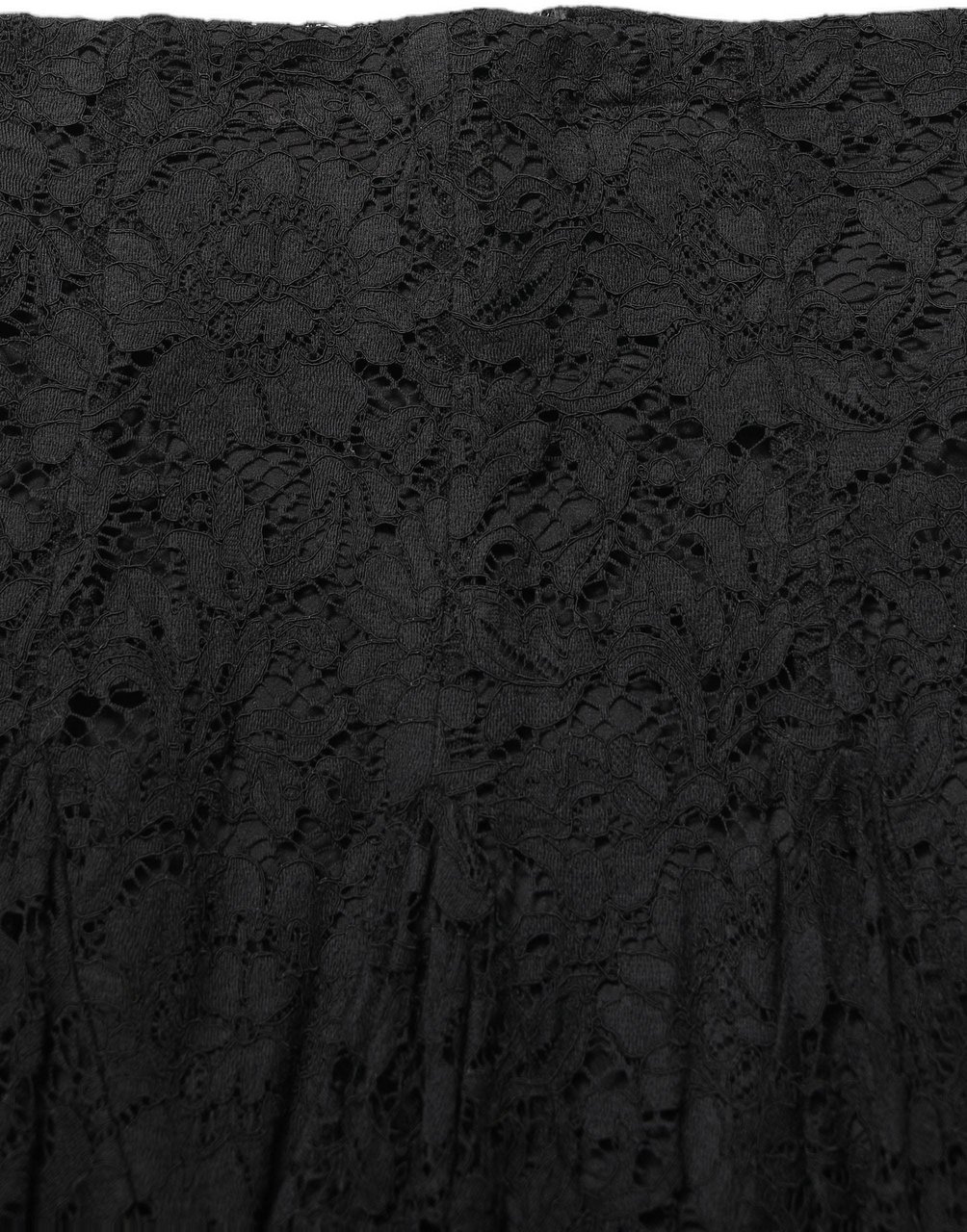 Dolce & Gabbana Black Floral Cut Out Lace A-line Mini Skirt Zwart