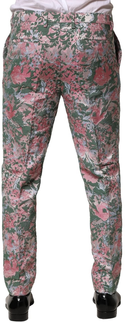 Dolce & Gabbana Multicolor Floral Jacquard Pants Divers